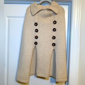 Candela NYC Wool Sweater Cape Cardigan Size‎ Large